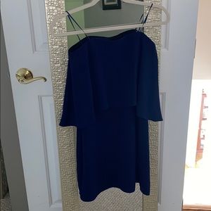 Amanda Uprichard Strapless Navy Dress